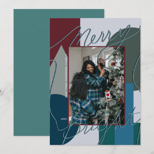 Carte Joyeux Joyeux Bright Blues Photo Geo