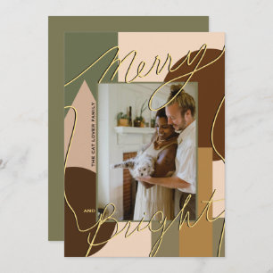 Carte Joyeux Joyeux Joyeux Tons Terre Photo Geo