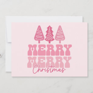 Carte Joyeux Joyeux Noël - Conception des Fêtes Rose