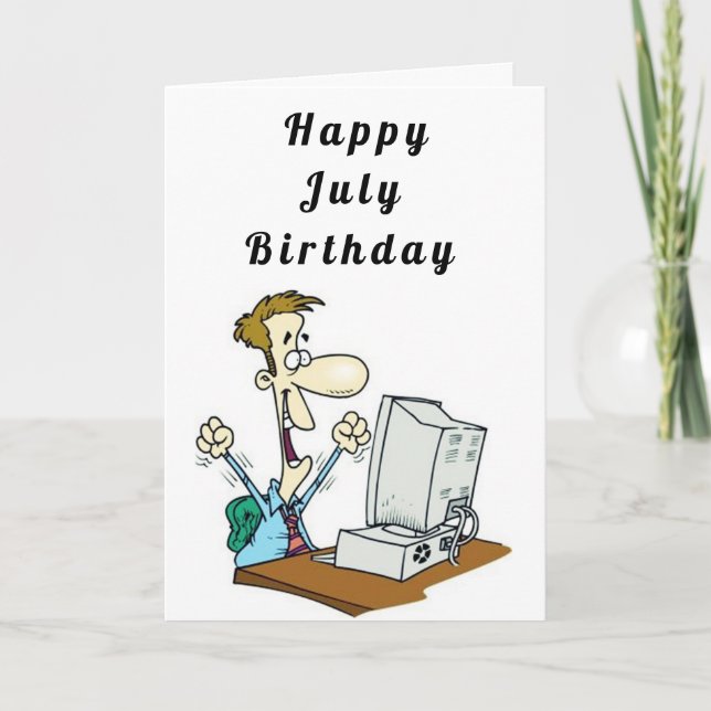 Carte Joyeux *****JUILLET***** ANNIVERSAIRE POUR **LUI** (Devant)
