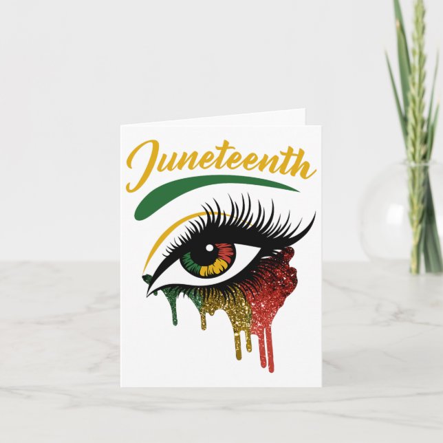 Carte Joyeux Junetdix 1865 Bright Eyes Melanin Retro Bl (Devant)