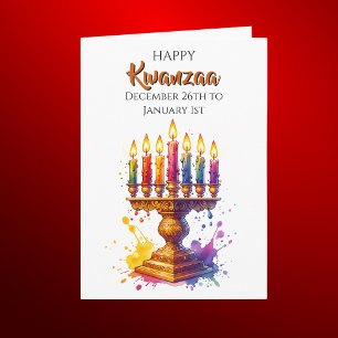 Carte Joyeux Kwanzaa - 26 décembre au 1er janvier