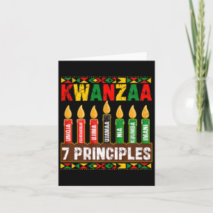 Carte Joyeux Kwanzaa Kinara Sept Principes Bougies Pan
