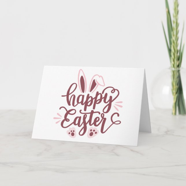 Carte Joyeux Lapin de Pâques (Devant)