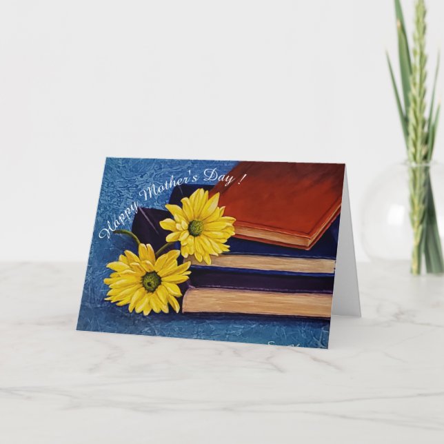 CARTE JOYEUX LIVRES DE LA JOURNÉE DE LA MÈRE (Devant)