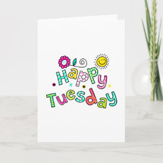Carte Joyeux mardi Semaine Greeting Expression de texte
