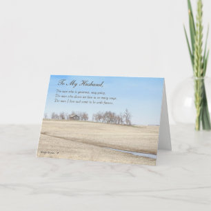 Carte Joyeux Mari de Fête des pères, Maison Old Prairie 