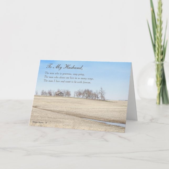 Carte Joyeux Mari de Fête des pères, Maison Old Prairie  (Devant)