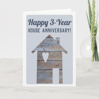 Carte Joyeux ménage de 3 ans