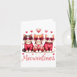 Carte Joyeux Meowentines Drôle Mignon Saint Valentin Cha