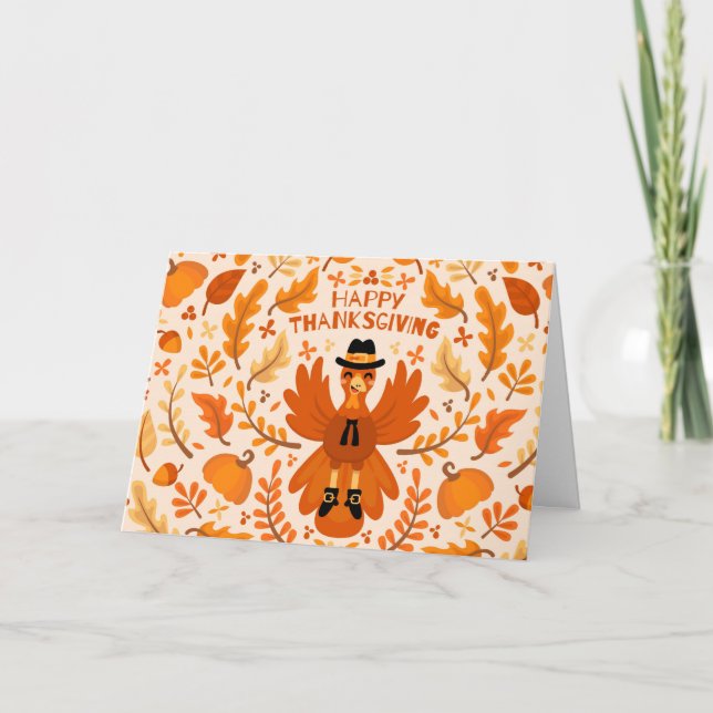 Carte Joyeux message de Thanksgiving (Devant)