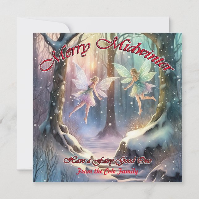 Carte Joyeux mi-hiver, avoir Fairy Good One Holiday (Devant)