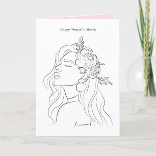 Carte Joyeux Mois de la femme Lady Art