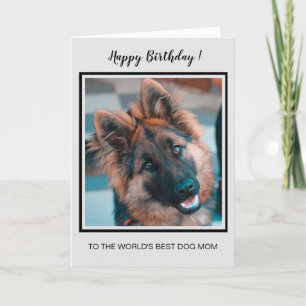 Carte Joyeux Mondes d'Anniversaire Meilleur Chien Maman 