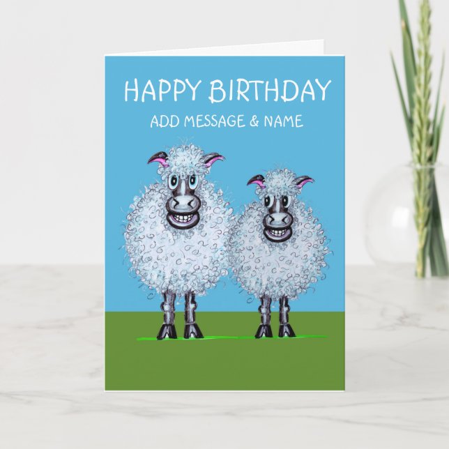 Carte Joyeux mouton d'anniversaire (Devant)
