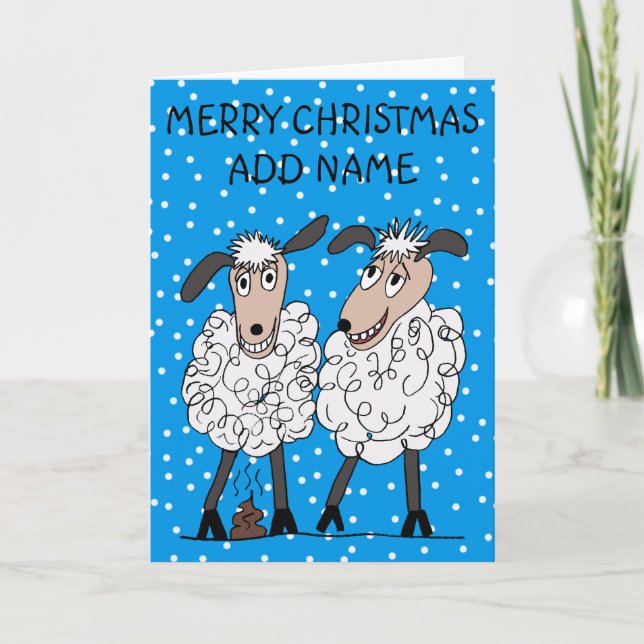 Carte Joyeux mouton de Noël (Devant)