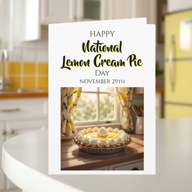 Carte Joyeux National Lemon Cream Pie | 29 nov. (Créateur téléchargé)