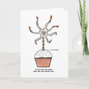 Carte Joyeux Neuron Cupcake