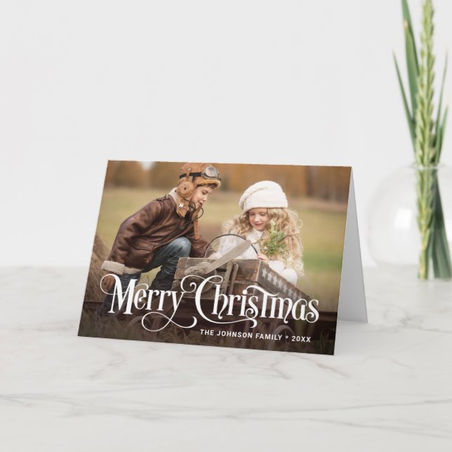 Carte Joyeux Noël 2 Fête de la photo (Devant)