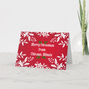Carte Joyeux Noël à Chicago, Illinois