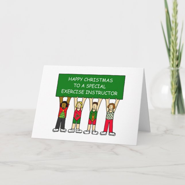 Carte Joyeux Noël à l'instructeur d'exercice (Devant)