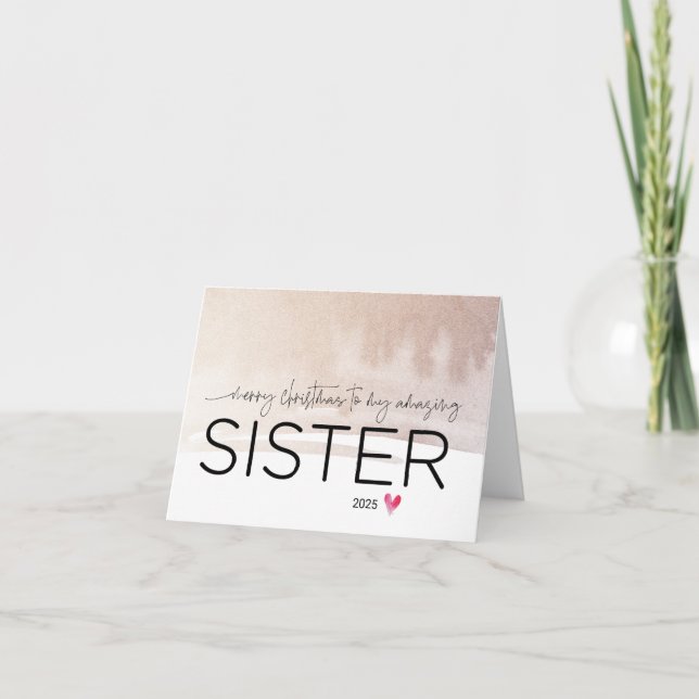 Carte Joyeux Noël à ma soeur mignonne Noël des frères (Devant)