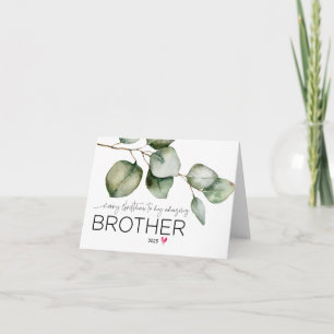 Carte Joyeux Noël à mon frère mignon frère Noël   