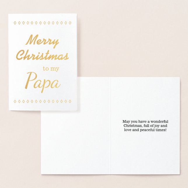 Carte "Joyeux Noël à mon Papa" (Affichage)