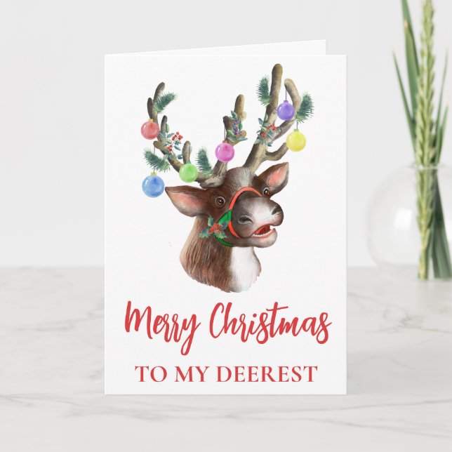 Carte Joyeux Noël à mon Rinder (Devant)