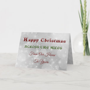 Carte Joyeux Noël à travers les kilomètres