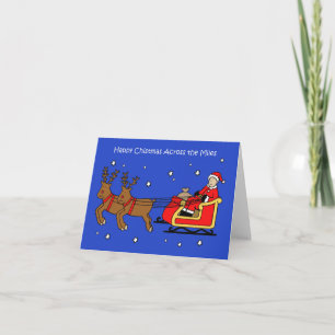 Carte Joyeux Noël à travers les kilomètres