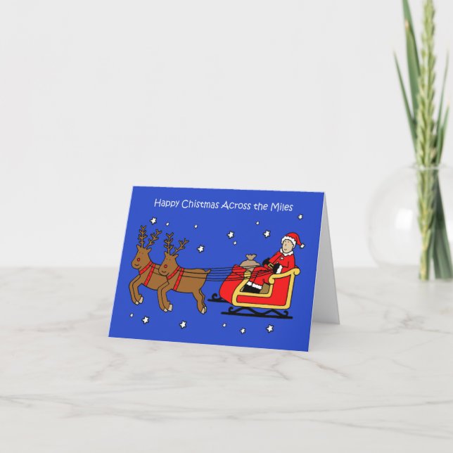 Carte Joyeux Noël à travers les kilomètres (Devant)