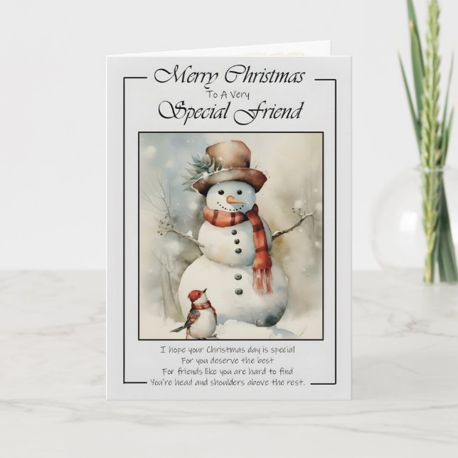 Carte Joyeux Noël à un ami très spécial Noël (Devant)