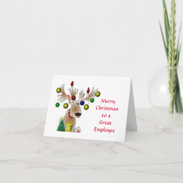 CARTE **JOYEUX NOËL** À UN EXCELLENT EMPLOYÉ (Devant)