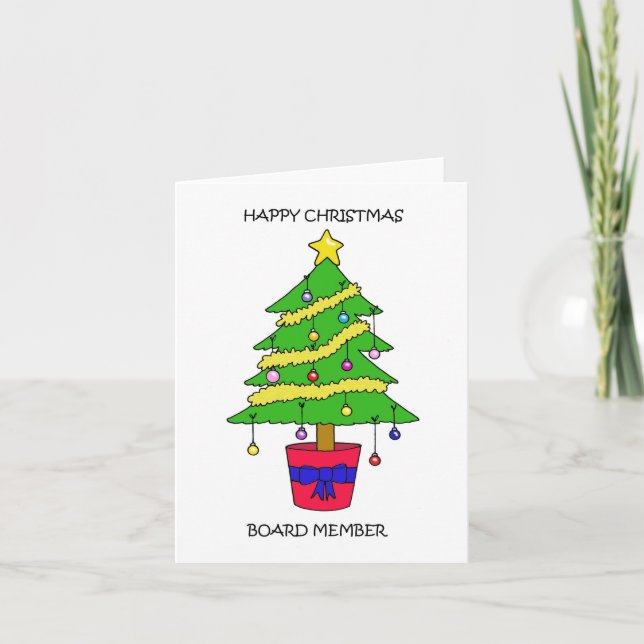 Carte Joyeux Noël à un membre du conseil d'administratio (Devant)