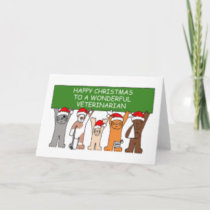 Carte Joyeux Noël à un merveilleux vétérinaire