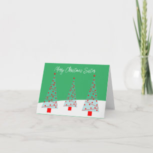 Carte Joyeux Noël à une religieuse verte
