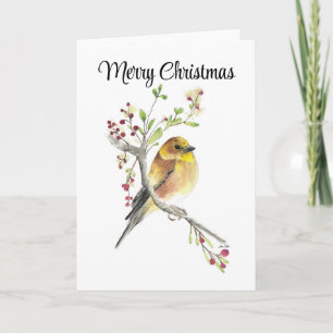 Carte Joyeux Noël American Goldfinch