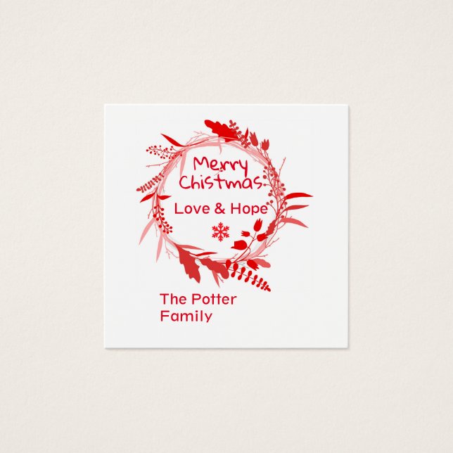 Carte Joyeux Noël Amour & Espoir (Devant)