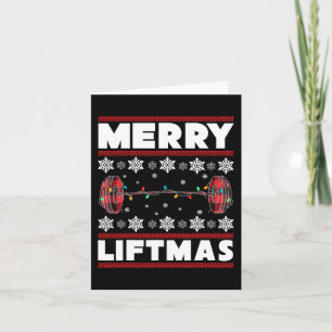 Carte Joyeux Noël Amusants Gymnase de Noël Fitness Gi
