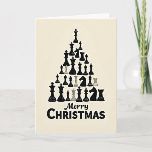 Carte Joyeux Noël Arbre d'Échecs