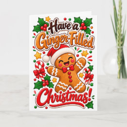 Carte Joyeux Noël au Gingembre – Drôle de Gingembre
