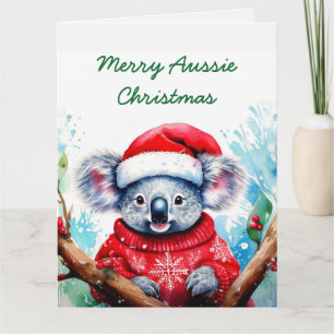 Carte Joyeux Noël australien Koala