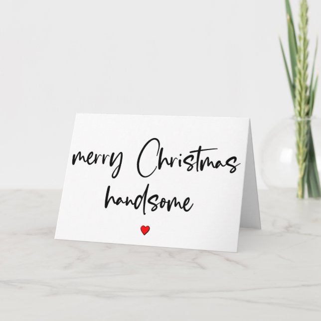 Carte Joyeux Noël Beau, Noël Petit Ami (Devant)