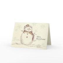 Joyeux Noël Bonhomme de Neige Flocons Hiver