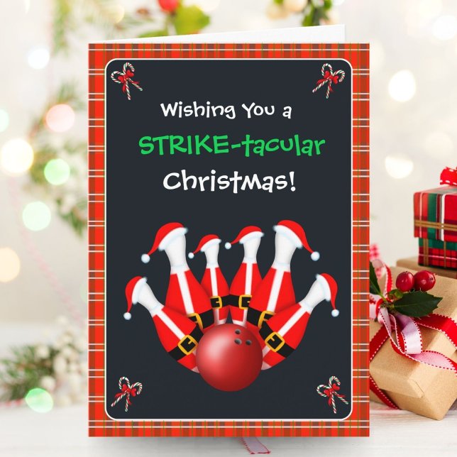 Carte Joyeux Noël Bowling  (Créateur téléchargé)