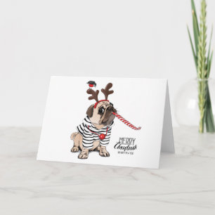 Carte Joyeux Noël   Carlin Reindeer