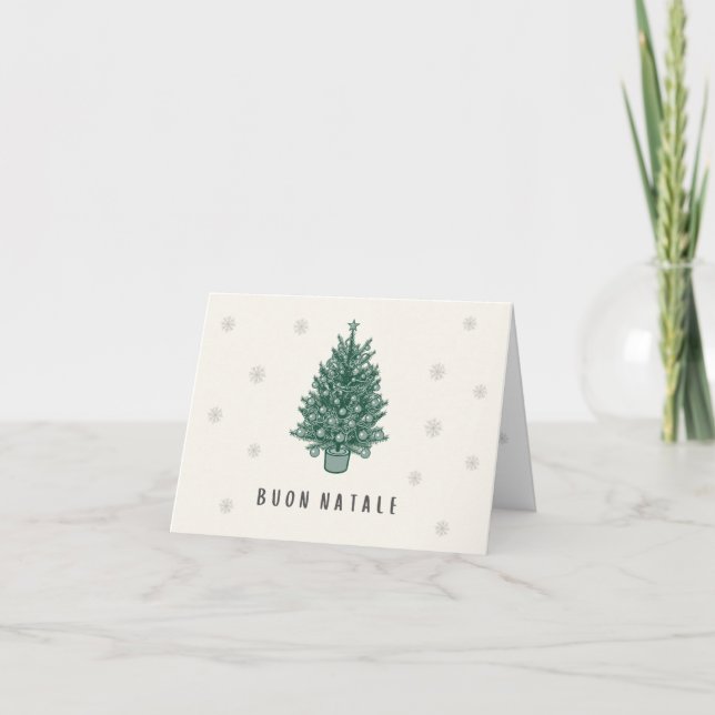 Carte Joyeux Noël (carte de Noël) Noël italien (Devant)