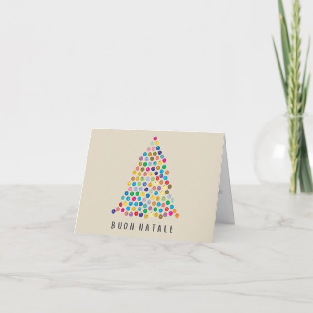 Carte Joyeux Noël (carte de Noël) Noël italien (Devant)