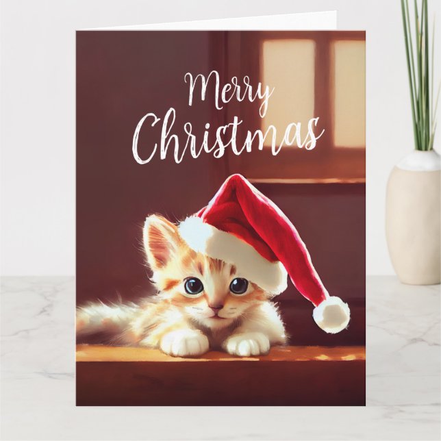 Carte Joyeux Noël Chatons (Devant)